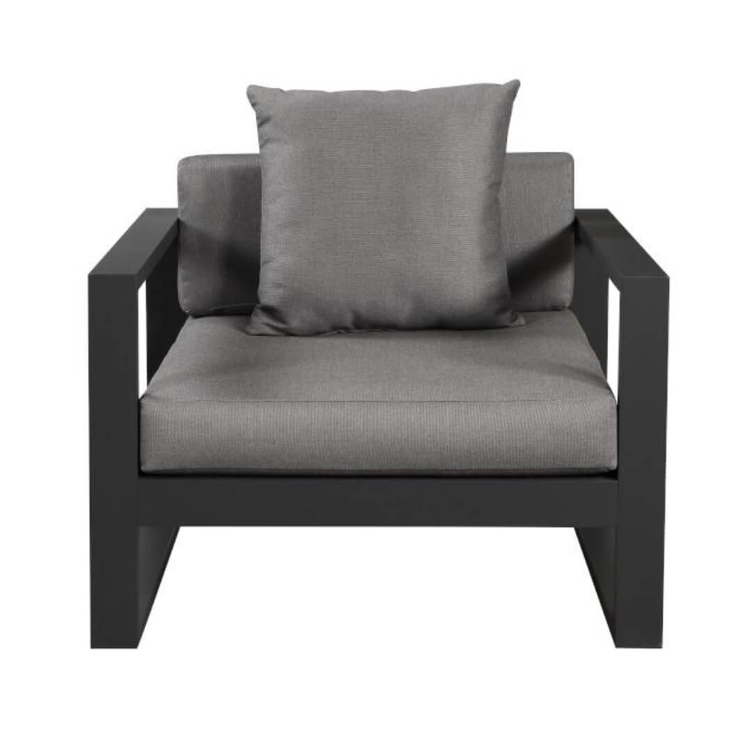 Salon de jardin en aluminium: un canapé 3 places, 2 fauteuils, une table basse - MOLOKAI