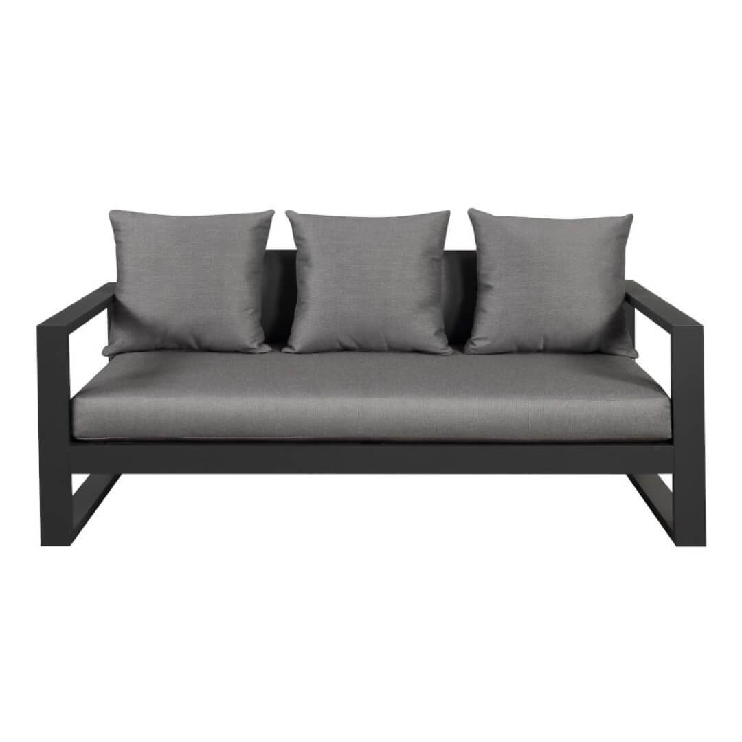 Salon de jardin en aluminium: un canapé 3 places, 2 fauteuils, une table basse - MOLOKAI