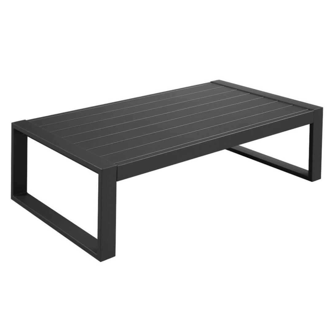 Salon de jardin en aluminium: un canapé 3 places, 2 fauteuils, une table basse - MOLOKAI